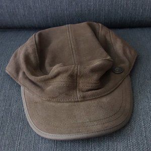 Diesel Real Leather Only the Brave 100% Cow Leather Adjustable Hat